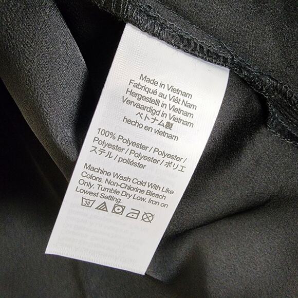 NEW J. Crew Puff Sleeve Satin Back Crepe Blouse Black Small Tall - Picture 3 of 8